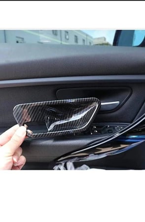 BMW 3ve5 Serisi F10 F30 F32 F34 F36 F18 2013-2018 İç Kapı Kolu Karbon Fiber Kaplaması 4 Parça