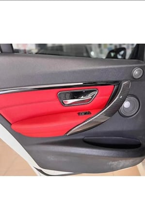 Bmw F30 F32 F34 F36 Uyumlu İç Kapı Kolu Tutamaç Kapı Açma Cam Açma Karbon İç Trim Kaplama 12 PARÇA