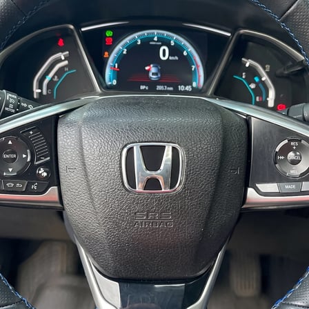 Honda Civic FC5 2016-2021 Ön Ve Arka Panjur Direksiyon Logosu SİYAH İTHAL ÜRÜN 3 PARÇA