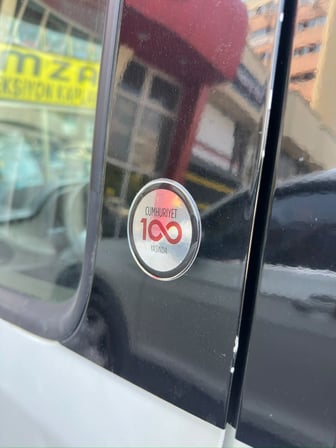 Cumhuriyet 100 Yaşında Egea - Cross - Fiorino Doblo Linea DAMLA ETİKET 2 Adet