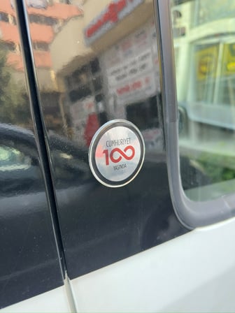 Cumhuriyet 100 Yaşında Egea - Cross - Fiorino Doblo Linea DAMLA ETİKET 2 Adet