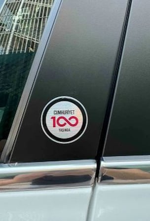 Cumhuriyet 100 Yaşında Egea - Cross - Fiorino Doblo Linea DAMLA ETİKET 2 Adet