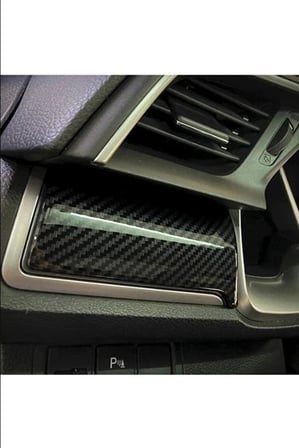 Honda Civic Fc5 2016-2021 Uyumlu Karbon Torpido Göğüs Kaplama 3 Parça