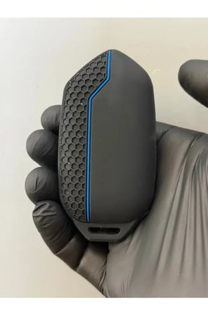 Togg T10X T10F Smart 3 Düğmeli Petek Desenli Anahtar Kumanda Koruma Kılıfı – Siyah Mavi