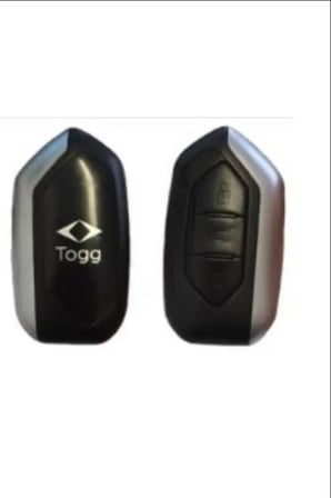 Togg T10X T10F Smart 3 Düğmeli Petek Desenli Anahtar Kumanda Koruma Kılıfı – Siyah Mavi
