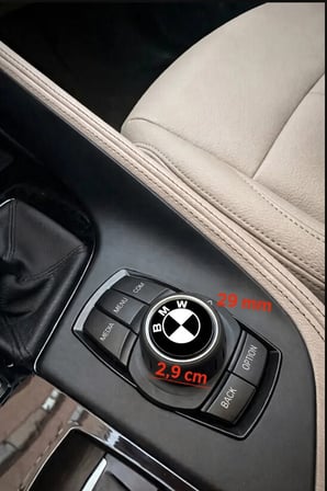 Bmw Uyumlu Joystick Konsol Sticker Arma Logo 29 Mm 2.9 CM SİYAH BEYAZ 1 ADET