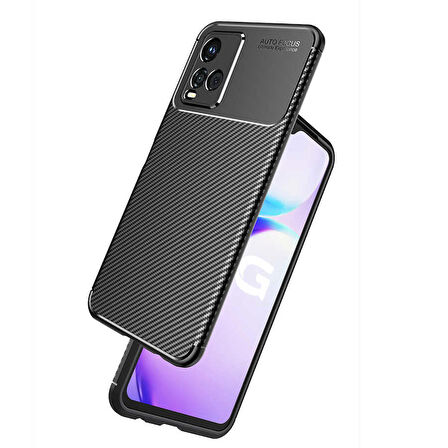 Smcase VİVO Y33S Kılıf Kamera Korumalı Negro Silikon  Nano Ekran Koruyucu