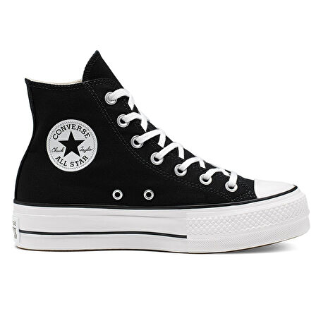 Chuck Taylor All Star Platform Canvas Kadın Siyah Günlük Stil Ayakkabı 560845C