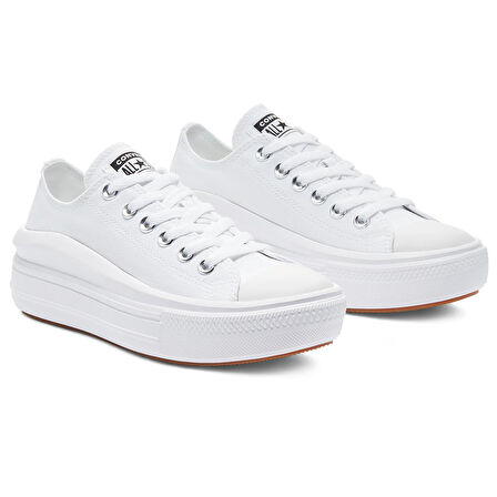 Chuck Taylor All Star Move Canvas Platform Kadın Beyaz Sneaker Ayakkabı 570257C