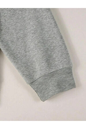 Erkek Gri Oversize Originals Baskılı Sweatshirt