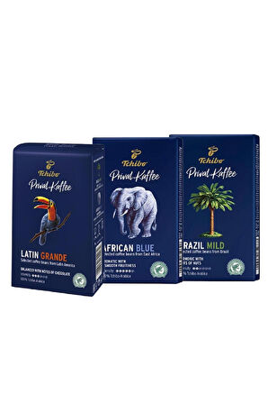Privat Kaffee Brazil Mild+latin Grande+african Blue 250 Gr 3 Lü Paket Öğütülmüş Filtre Kahve