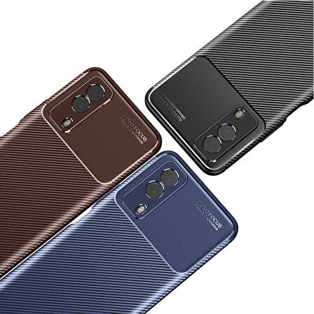 Smcase VİVO Y53s 4g Kılıf Kamera Korumalı Negro Karbon Silikon  Nano Ekran Koruyucu