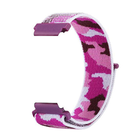 Gpack Huawei Watch 3 Classic Kordon Cırtcırt Asker Desenli Kumaş Ayarlanabilir 