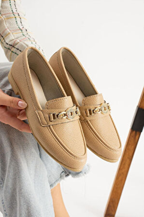 Kadın Babet  Suni Deri Babet Rahat Hafif Babet Günlük Babet Camel