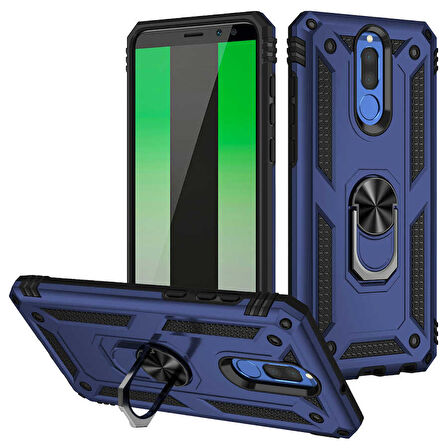 Smcase Huawei Mate 10 Lite Kılıf Vega Yüzüklü Tank Kapak