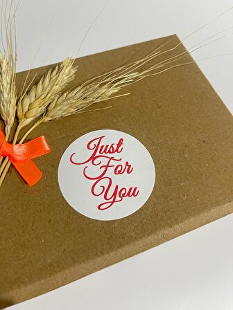 Just For You el yazılı Yuvarlak Yapışkanlı Etiket 5x5 cm 100 adet