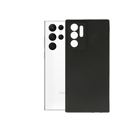 Smcase Samsung Galaxy S22 Ultra 5g Kılıf Kamera Korumalı Biye Silikon  Tam Kapatan Pet Ekran Koruyucu