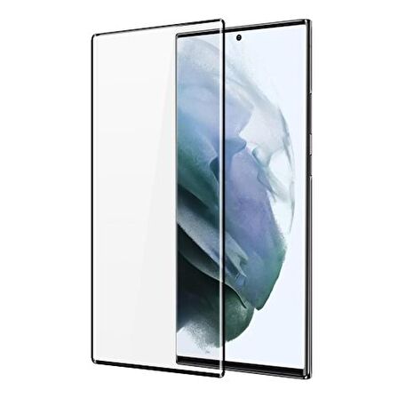 Smcase Samsung Galaxy S22 Ultra 5g Kılıf Kamera Korumalı Biye Silikon  Tam Kapatan Pet Ekran Koruyucu