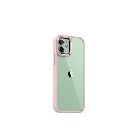 Smcase iPhone 11 Kılıf Renkli Bumper Hybrid Krom Silikon