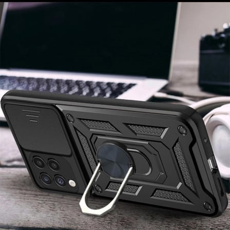 Gpack Samsung Galaxy S20 FE Kılıf Tank Aramid Sürgülü Vega YüzüklüNano 