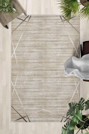 Kaymaz Taban Yıkanabilir Halı – Mutfak, Salon, Yatak Odası için Modern Dijital Baskı Halı (SLNHAL99)