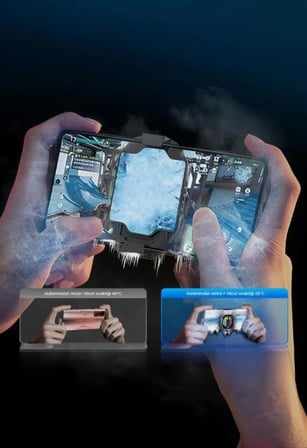 Premium F-25 Telefon Soğutucu Oyun Aksesuarı Siyah RGB LCD