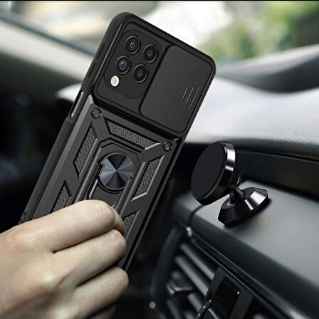 Gpack Apple iPhone SE 2020 Kılıf Tank Aramid Sürgülü Vega YüzüklüNano 