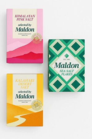 3’lü Premium Tuz Seti – Sea Salt Flakes, Himalayan Pink Salt, Kalahari Desert Salt