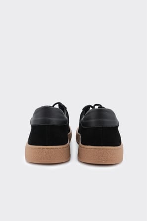 Hakiki Deri Bağcıklı Kadın Sneaker