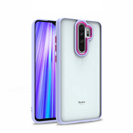 Gpack Xiaomi Redmi Note 8 Pro Kılıf Flora Sert Silikon Arkası Cam Şeffaf 
