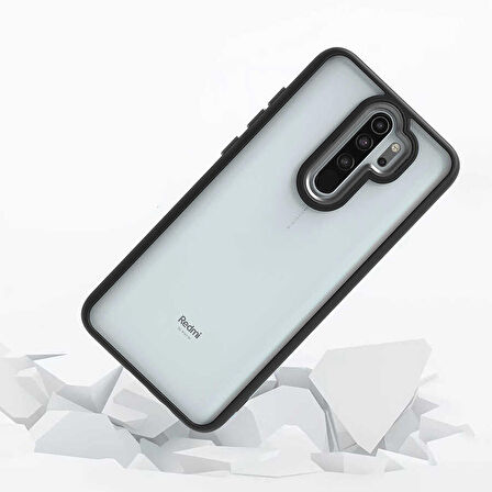 Gpack Xiaomi Redmi Note 8 Pro Kılıf Flora Sert Silikon Arkası Cam Şeffaf 