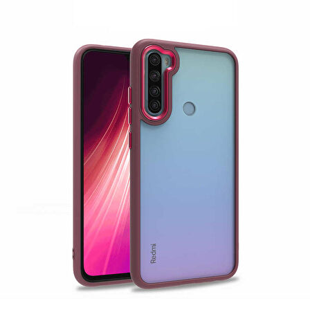 Gpack Xiaomi Redmi Note 8 Kılıf Flora Sert Silikon Arkası Cam Şeffaf 