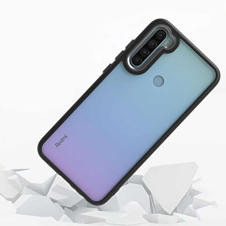 Gpack Xiaomi Redmi Note 8 Kılıf Flora Sert Silikon Arkası Cam Şeffaf 