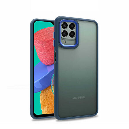 Gpack Samsung Galaxy M33 Kılıf Flora Sert Silikon Arkası Cam Şeffaf 