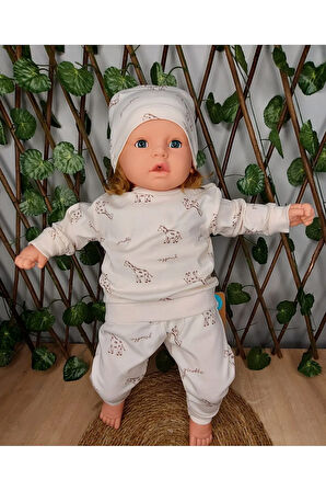 3'LÜ BEBEK ÇOCUK 2 İPLİK ŞAPKALI TAKIM