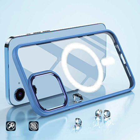 Gpack Apple iPhone 12 Kılıf Wireless Şarj Özellikli Buttom Magsafe Silikon Kapak