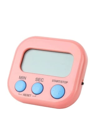 JS-188 Dijital Öğrenci Sınav Kronometresi 100Dk İleri veya Geri Sayım Cihazı - 2 Kademeli PEMBE