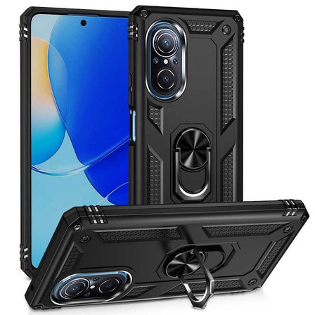 Gpack Huawei Nova 9 SE Kılıf Vega Sert Silikon Tank Standlı Yüzüklü MıknatıslıNano