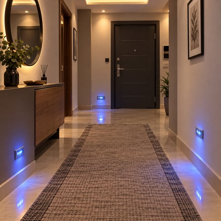 1 Adet 3 Watt Hareket Sensörlü, Mavi Işık Elektrikle Çalışır Led Merdiven, Antre, Hol Armatürü