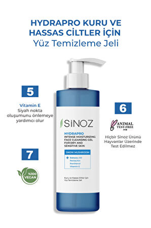 Sinoz Hydrapro Kuru Ve Hassas Ciltler Için Yüz Temizleme Jeli 400 ml