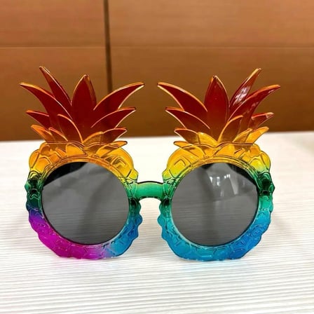Tropikal Ananas Tasarımlı Renkli Hawaii Parti Gözlüğü (5671) gotlthmngoxx