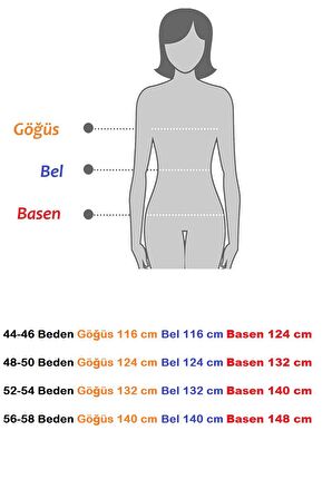 Büyük Beden Şifon Elbise 13D-1864