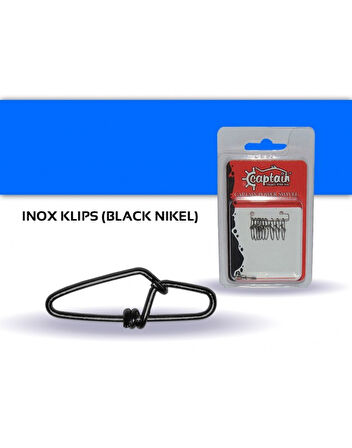 Captain 5017 Sahte Balık Klipsi Snap Strong 10'lu Paket Black Nikel 0