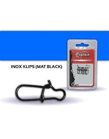 Captain 5017 Sahte Balık Klipsi Snap Strong 10'lu Paket Black Nikel 0