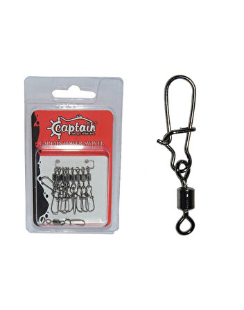 Captain 5029 Kilitli Klips Fast 10'lu Paket Black Nikel 3