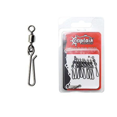 Captain 5128 Speed Sahte Balık Klipsi 10lu Paket Black Nikel 2