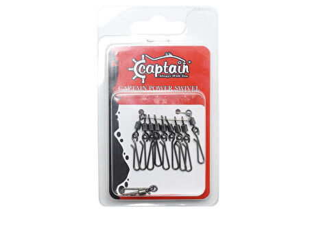 Captain 5128 Speed Sahte Balık Klipsi 10lu Paket Black Nikel 2