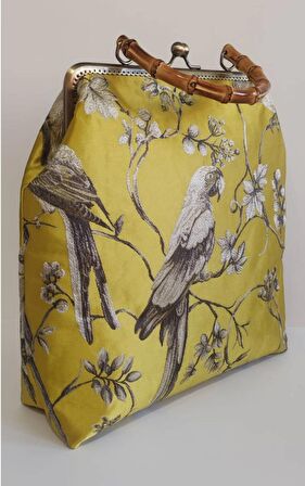 Bambu Saplı Nakışlı Bag