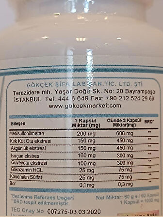 Glucosamine Msm Kapsül (GLUCOSAMİNE CHONDROİTİN MSM CAPSULE)