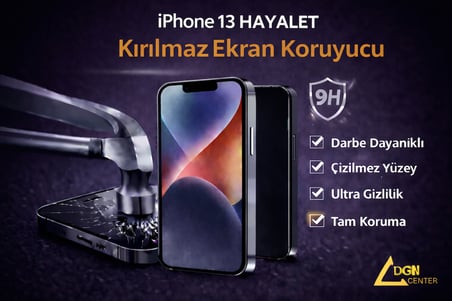 İphone 13 Uyumlu Hayalet Kırılmaz Ekran Koruyucu